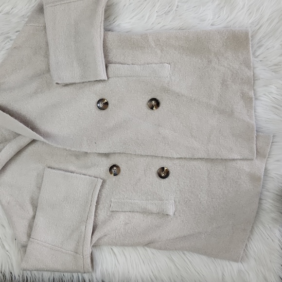 ZARA OVERSIZED BEIGE SLOUCHY CARDIGAN SIZE S TAG - Picture 3 of 7